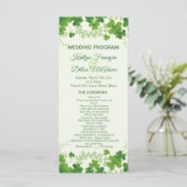 Ierse Shamrock bruiloft programma Programmakaart (Staand voorkant)
