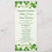 Ierse Shamrock bruiloft programma Programmakaart (Voorkant)