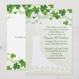 Ierse shamrock, bruiloft Vrijgezellenfeest Invitat Kaart