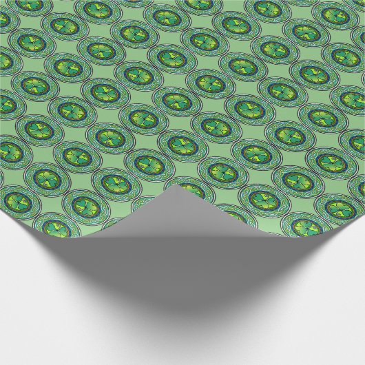 Ierse shamrock cadeaupapier (Hoek)