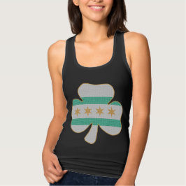 Ierse Shamrock Chicago Flag Tanktop