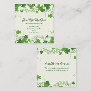 Ierse shamrock (clover) vierkante visitekaartje