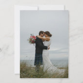 Ierse Shamrock Cross Emerald Groene foto bruiloft Bedankkaart (Achterkant)