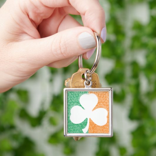 Ierse Shamrock custom premium sleutelhanger (Hand)