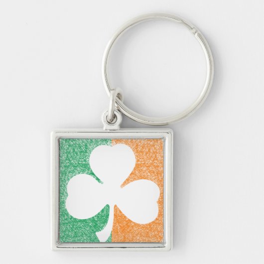 Ierse Shamrock custom premium sleutelhanger (Voorkant)