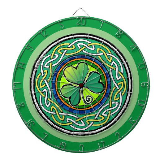 Ierse shamrock dartbord (Voorkant)