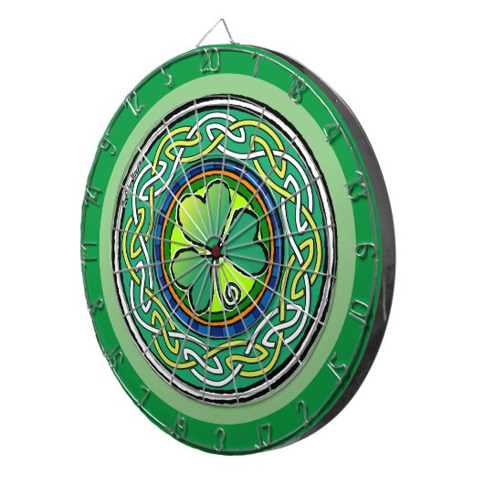 Ierse shamrock dartbord (Voorkant Rechts)