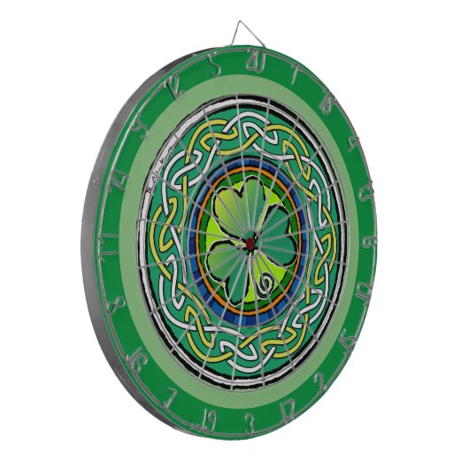 Ierse shamrock dartbord (Voorkant Links)