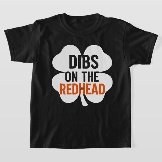 Ierse Shamrock Dibs op de Redhead St. Paddy's T-shirt (Laagn)
