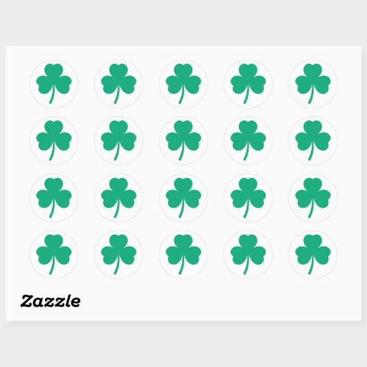 Ierse Shamrock douane Ronde Sticker (Vel)
