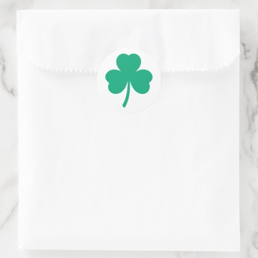 Ierse Shamrock douane Ronde Sticker (Tas)