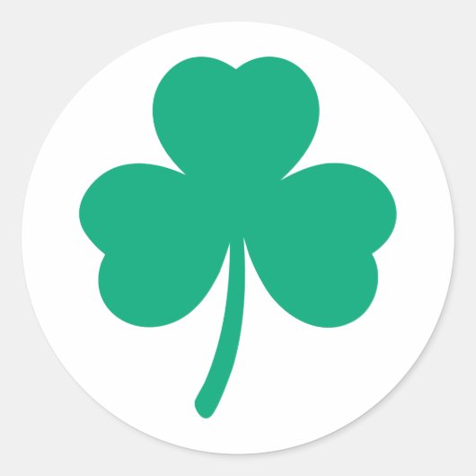 Ierse Shamrock douane Ronde Sticker (Voorkant)