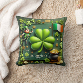 Ierse Shamrock en Gouden St. Patrick's Day Kussen