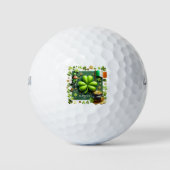 Ierse Shamrock en vlag St. Patrick's Day Golfballen (Voorkant)