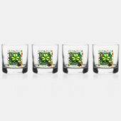 Ierse Shamrock en vlag St. Patrick's Day Whisky Glas (Voorkant)