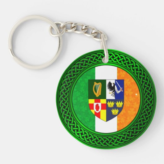 Ierse Shamrock Flag Phone Ring Stand Sleutelhanger (Voorkant)