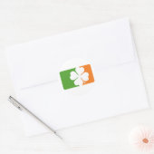 Ierse Shamrock Flag Ronde Sticker (Envelop)