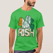 Ierse Shamrock Flag Shirten (verhard) T-shirt (Voorkant)