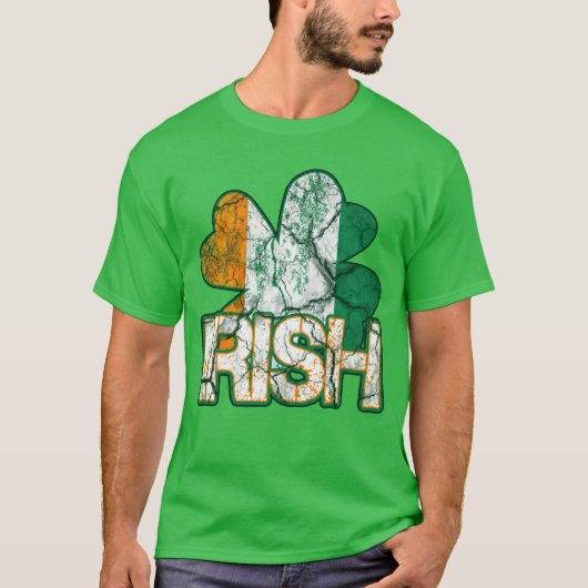 Ierse Shamrock Flag Shirten (verhard) T-shirt (Voorkant)