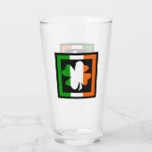 Ierse Shamrock Flag Stripe Glas (Achterkant)