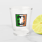 Ierse Shamrock Flag Stripe Shot Glas (Voorkant)