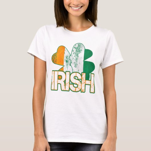 Ierse Shamrock Flag T-Shirts (nood) (Voorkant)