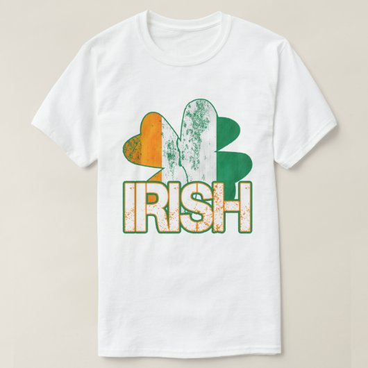Ierse Shamrock Flag T-Shirts (nood) (Design voorkant)