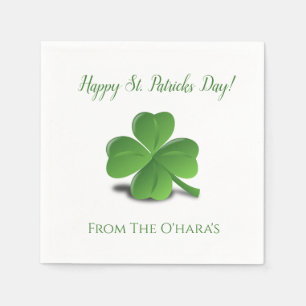 Ierse Shamrock Gelukkig St. Patrick's Day servette Servet
