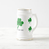 Ierse Shamrock-Gezegden passen uw familienaam aan Bierpul (Voorkant rechts)