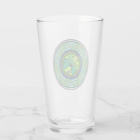 Ierse shamrock glas (Achterkant)