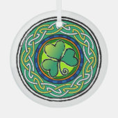 Ierse shamrock glas ornament (Voorkant)