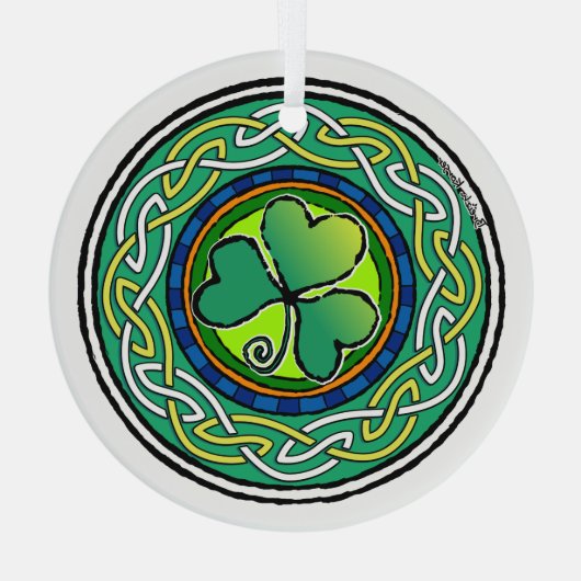 Ierse shamrock glas ornament (Achterkant)