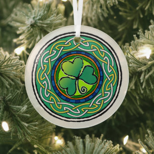 Ierse shamrock glas ornament