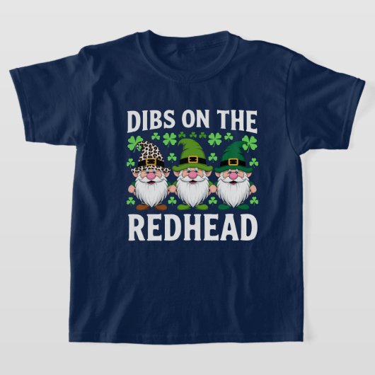 Ierse Shamrock Gnome Funny Redhead St. Pat's T-shirt (Laagn)