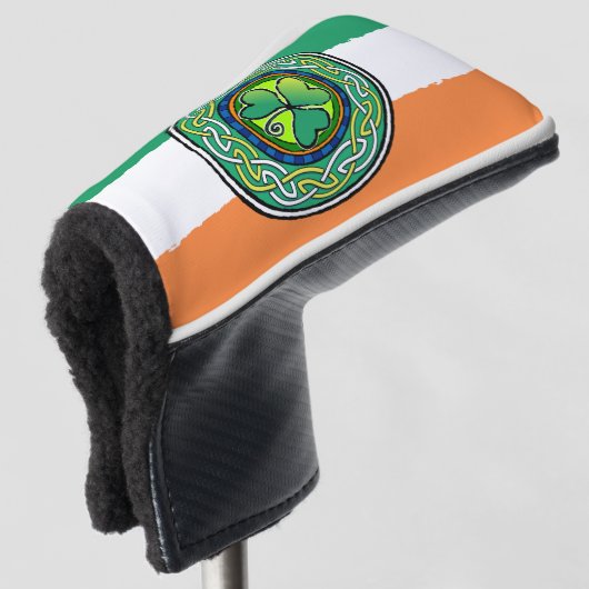 Ierse shamrock golfheadcover (3/4 voorkant)