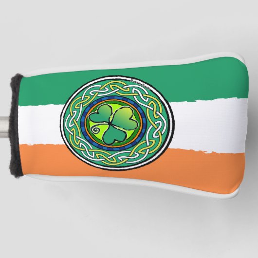 Ierse shamrock golfheadcover (Voorkant)