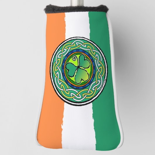 Ierse shamrock golfheadcover (Draai 90)