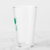 Ierse Shamrock Green Clover Monogram Couple Name Glas (Links)