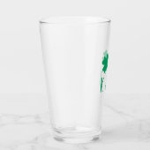 Ierse Shamrock Green Clover Monogram Couple Name Glas (Rechts)