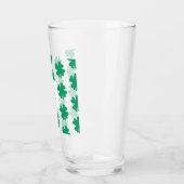Ierse Shamrock Green Clover Pattern-programma's Glas (Links)