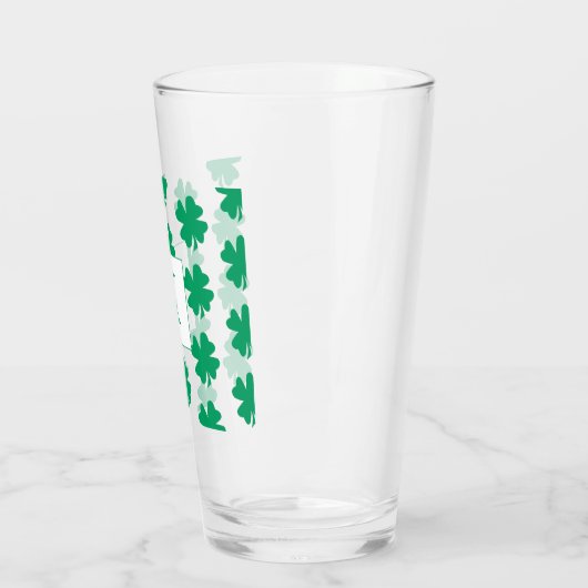 Ierse Shamrock Green Clover Pattern-programma's Glas (Links)