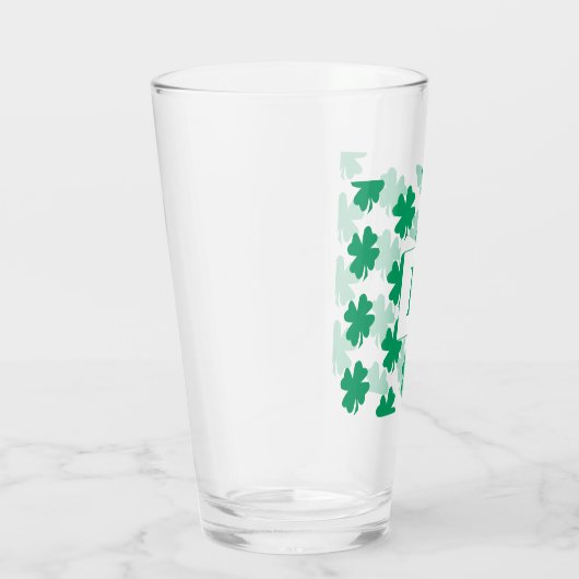 Ierse Shamrock Green Clover Pattern-programma's Glas (Rechts)