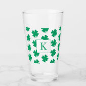 Ierse Shamrock Green Clover Pattern-programma's Glas (Voorkant)