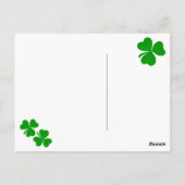 Ierse Shamrock grens met rood hart Dank u Briefkaart (Achterkant)