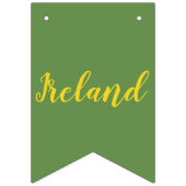 Ierse shamrock, groene klaver, 2 groene shamrock vlaggetjes (Eerste vlag)