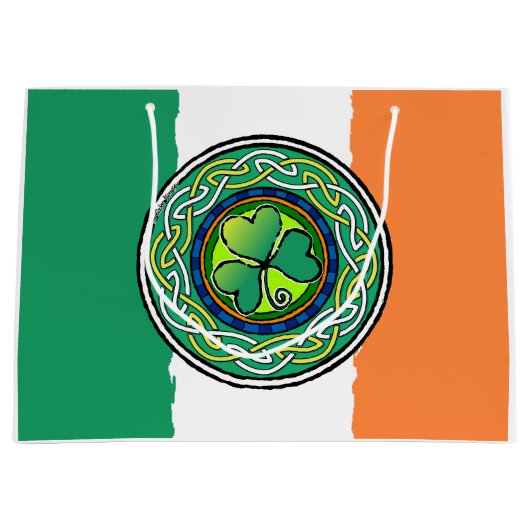 Ierse shamrock groot cadeauzakje (Voorkant)