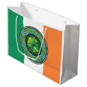Ierse shamrock groot cadeauzakje (Voorkant Gekanteld)