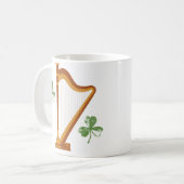 Ierse Shamrock Harp Mok (Voorkant links)