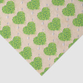 Ierse Shamrock hart bruiloft Tissuepapier (Detail)