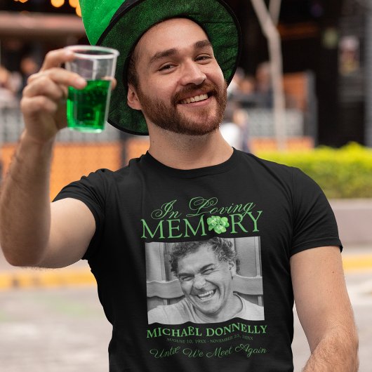 Ierse Shamrock-herdenkingfoto T-shirt